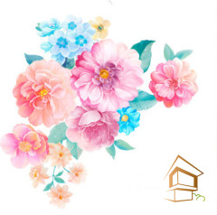 Натяжной потолок с фотопечатью Цветы 306