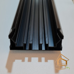Профиль карнизный двухрядный ПК 14 черный