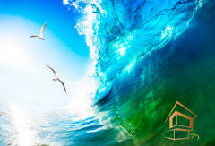 Натяжной потолок с фотопечатью Подводный мир 011