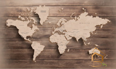 Натяжной потолок с фотопечатью Карты 024