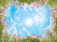 Натяжной потолок с фотопечатью Небо и объекты 127