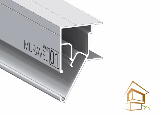 Профиль для натяжных потолков Flexy MURAVEJ 01, не крашенный, 2 м