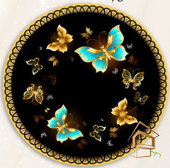 Натяжной потолок с фотопечатью Бабочки 075