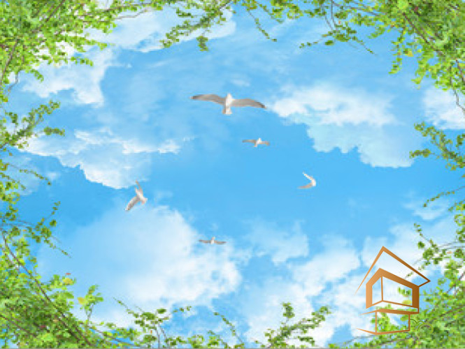 Натяжной потолок с фотопечатью Небо и объекты 128 - -