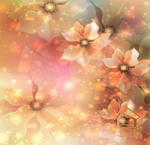 Натяжной потолок с фотопечатью Цветы 308 - -