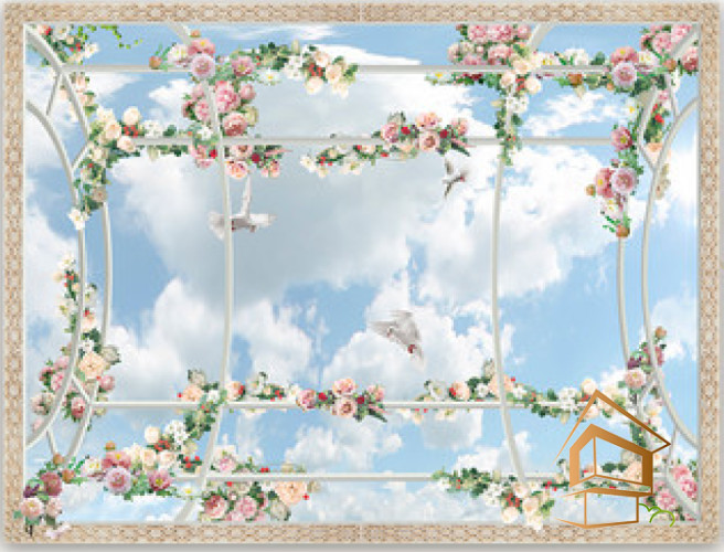 Натяжной потолок с фотопечатью Небо и объекты 011 - -