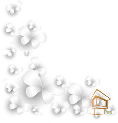 Натяжной потолок с фотопечатью Бабочки 076