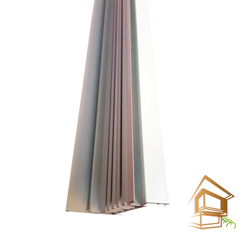 Профиль натяжного потолка карнизный с перегибом ПК 12, белый трехрядный - 3.6 метра -  - 