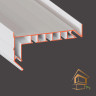 Профиль для натяжных потолков Flexy GARDINA3 03 для карнизных ниш трехрядный 2.2 м белый глянец