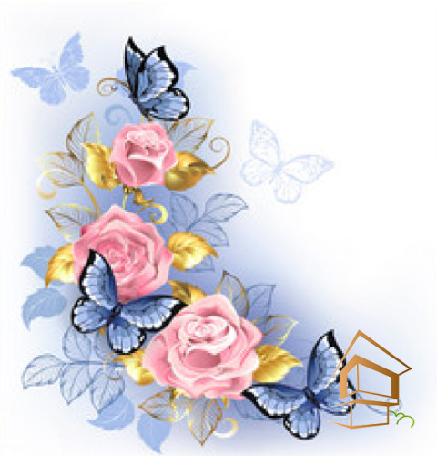 Натяжной потолок с фотопечатью Бабочки 077 - -