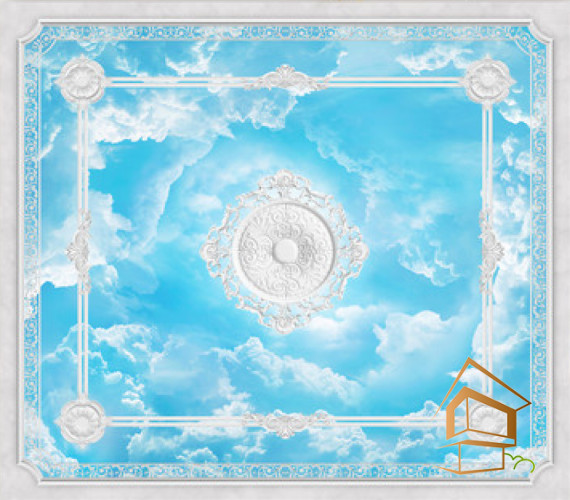 Натяжной потолок с фотопечатью Фрески, своды 069 -  -