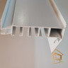 Профиль натяжного потолка карнизный с перегибом ПК 12, белый трехрядный - 2.5 метра - -