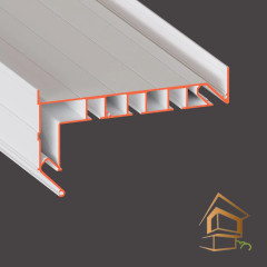 Профиль для натяжных потолков Flexy GARDINA3 03 для карнизных ниш трехрядный 2.5 м белый глянец