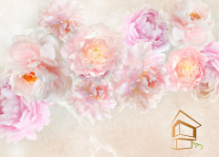 Натяжной потолок с фотопечатью Цветы 201