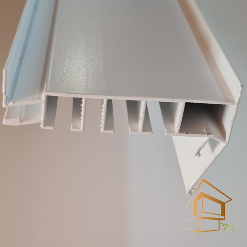 Профиль натяжного потолка карнизный с перегибом ПК 12, белый трехрядный 2 м - -