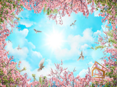 Натяжной потолок с фотопечатью Небо и объекты 014