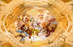 Натяжной потолок с фотопечатью Фрески, своды 071