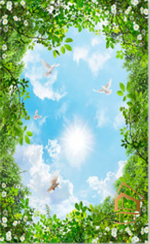 Натяжной потолок с фотопечатью Небо и объекты 015 - -