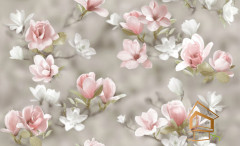 Натяжной потолок с фотопечатью Цветы 203