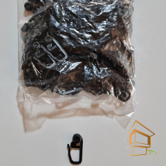 Крючок карнизный (100 шт/уп) черный 