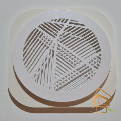 Магнитная вент решетка белая (ревизионная) 125 мм