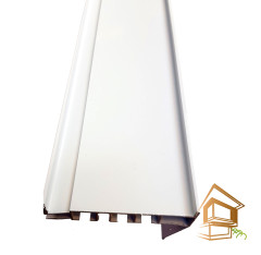 Профиль натяжного потолка карнизный с перегибом ПК 5, белый трехрядный