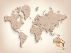 Натяжной потолок с фотопечатью Карты 032