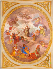 Натяжной потолок с фотопечатью Фрески, своды 074