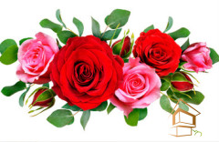 Натяжной потолок с фотопечатью Цветы 105