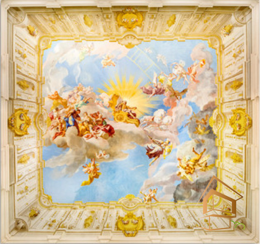 Натяжной потолок с фотопечатью Фрески, своды 075 - -