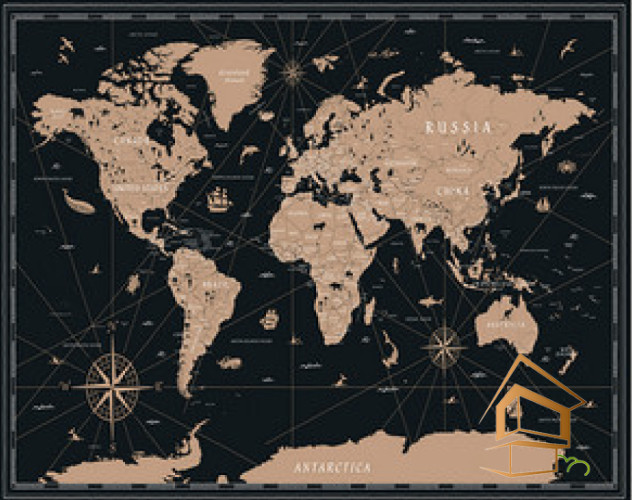 Натяжной потолок с фотопечатью Карты 034 - -