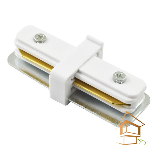 Однофазный коннектор 220V прямой, белый, 75x35мм - 0У-00001358 - 0У-00001358