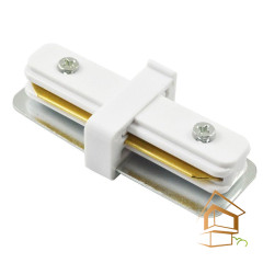 Однофазный коннектор 220V прямой, белый, 75x35мм