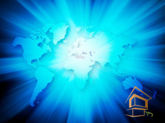 Натяжной потолок с фотопечатью Карты 035