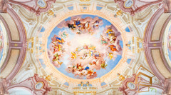 Натяжной потолок с фотопечатью Фрески, своды 077