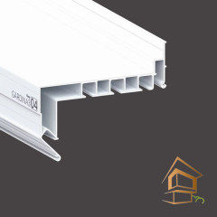 Профиль для натяжных потолков Flexy GARDINA3 04 для карнизных ниш трехрядный 3.2 м белый глянец