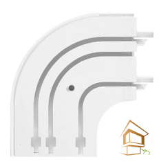 Поворот карнизный 3-х рядный (пара) 