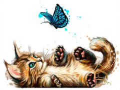 Натяжной потолок с фотопечатью Животный мир 011