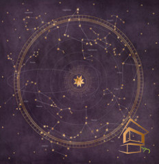 Натяжной потолок с фотопечатью Карты 037