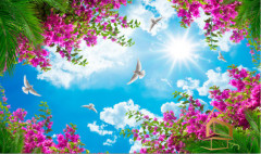 Натяжной потолок с фотопечатью Небо и объекты 040