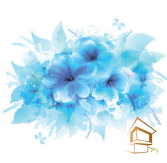 Натяжной потолок с фотопечатью Цветы 320