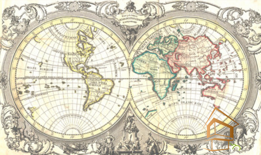 Натяжной потолок с фотопечатью Карты 038 - -