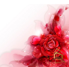 Натяжной потолок с фотопечатью Цветы 321