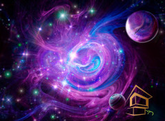 Натяжной потолок с фотопечатью Космос 016