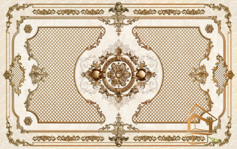 Натяжной потолок с фотопечатью орнаменты и узоры 004 - -