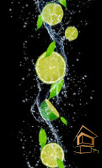 Натяжной потолок с фотопечатью Кухня 019