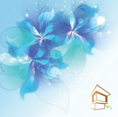 Натяжной потолок с фотопечатью Цветы 322