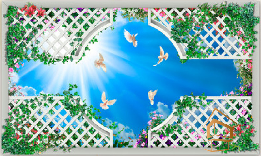 Натяжной потолок с фотопечатью Небо и объекты 025 -  -