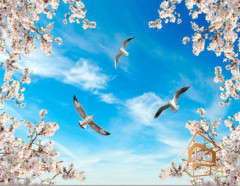 Натяжной потолок с фотопечатью Небо и объекты 043