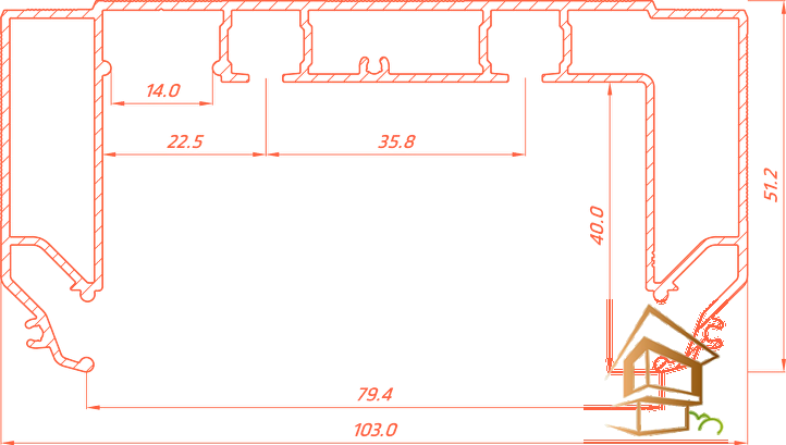 Профиль для натяжных потолков Flexy GARDINA2 05 для карнизных ниш с подсветкой, двухрядный 2.2 м белый глянец